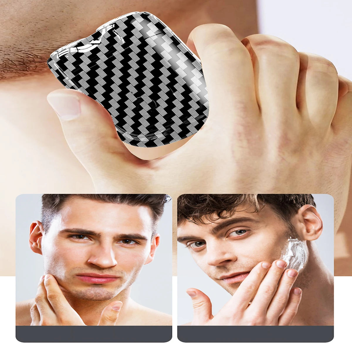Electric Mini Travel Shaver for Men - Pocket Size Washable Electronic Razor - Mens Rechargeable Portable Cordless Shaving
