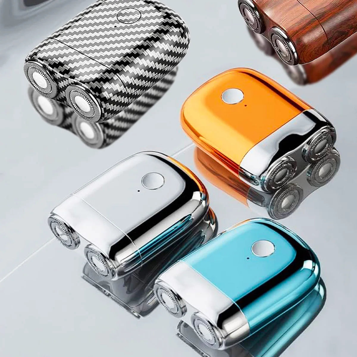 Electric Mini Travel Shaver for Men - Pocket Size Washable Electronic Razor - Mens Rechargeable Portable Cordless Shaving